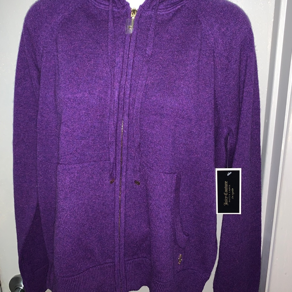 WT juicy couture 100% cashmere zip hoodie